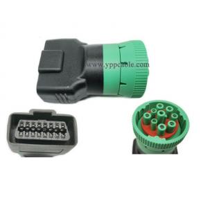 Green  Type 2  J1939 9pin to OBD2 16pin J1962 Female Adapter