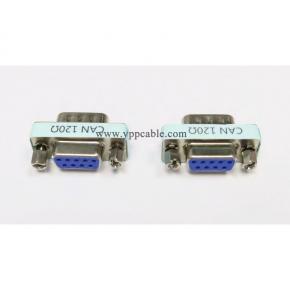 2pcs CAN Bus Terminal Resistance Terminator DB9 120ohm RS323 Serial Male to Female Connector adapter with 120ohm Resistance