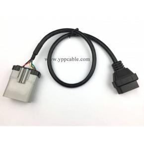 RP-1226 14 PIN to  OBDii  16 pin Female ELD Cable RP1226 to OBD2 Adapter Cable