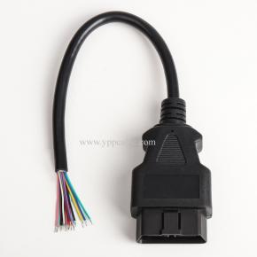 16Pin Pin Male Connection Cable Open male OBD 2 Cable 30cm