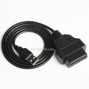 OBD2 female to USB connection cable car driving computer obd adapter cable GPS pickup cable
