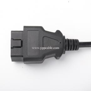 Automotive OBD2 straight head one point three obd 16 pin 16 core one tow three adapter Extension cable