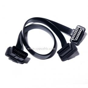 Automotive OBD2 elbow one to two adapter cable one to two extension cable OBD2 flat cable connecting cable 16 pins 16 core