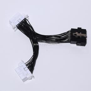 Automotive OBD2 Twisted Pair Extension Cable OBD 2 Expansion Cable OBD 16PIN One to Two Adapter Cable