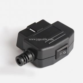 Car OBD interface plug 16pin connector male modification J1962M OBDII Bluetooth 327 Shell Car OBD2 16pin male connector OBD housing With plug + shell + SR + switch key + screws